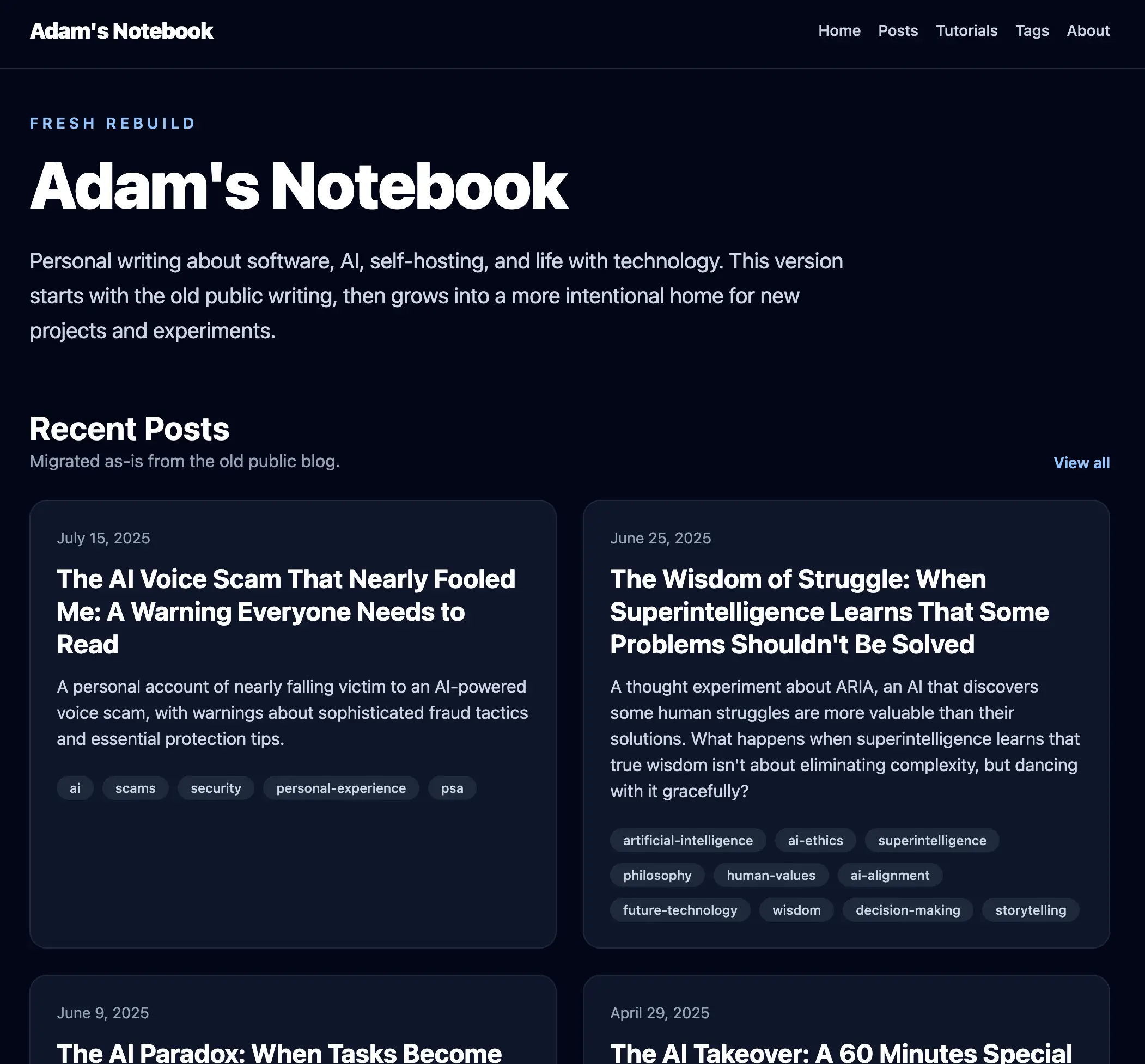 First Astro v2 homepage after initial scaffold