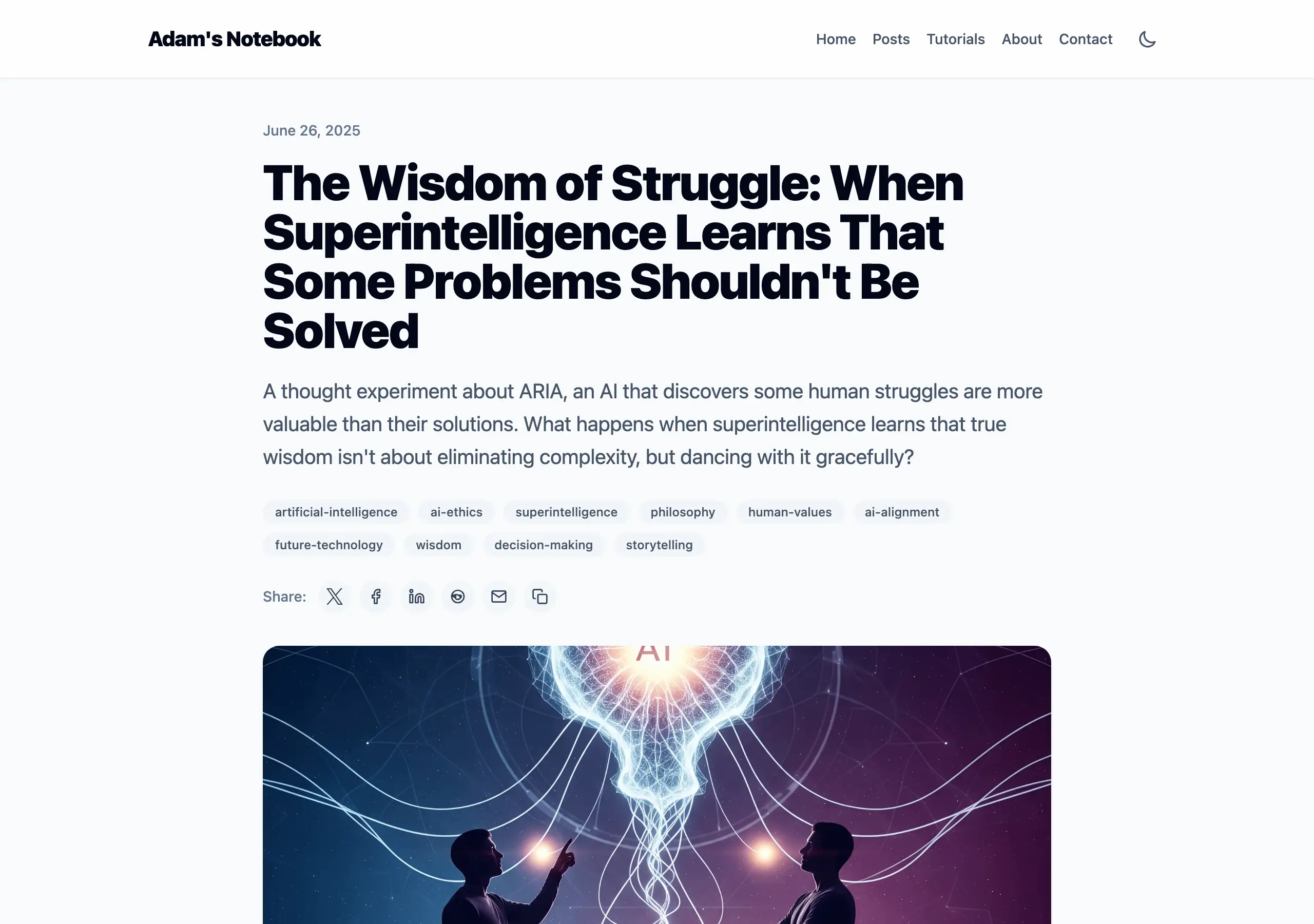 Article page before revamp