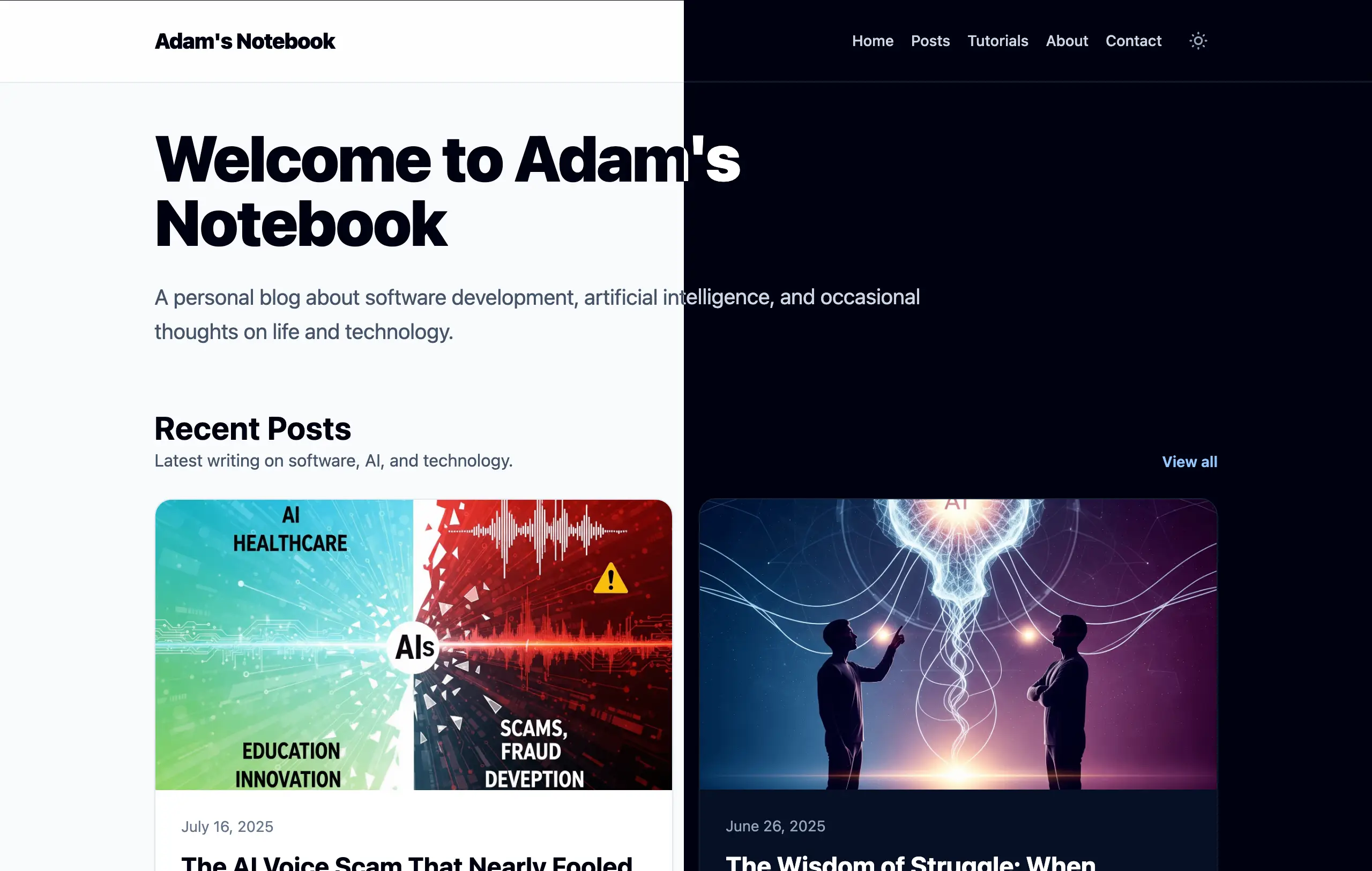 Homepage before the Engineer's Notebook revamp